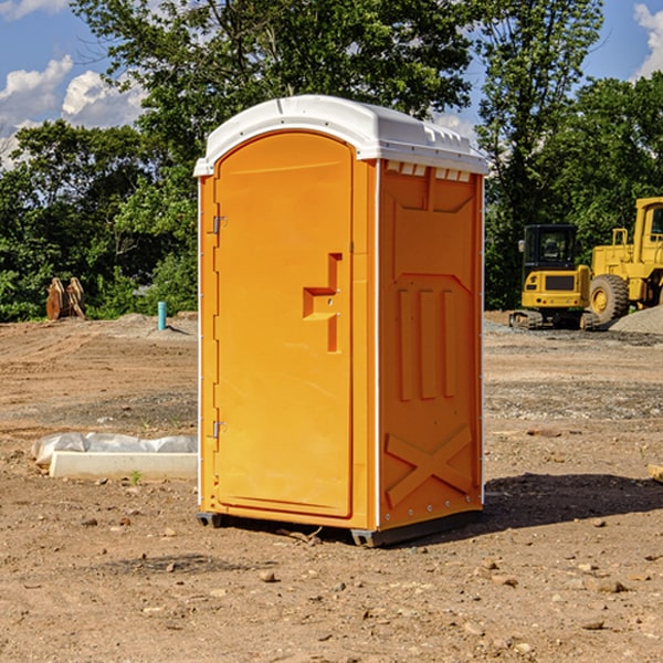 how often are the porta potties cleaned and serviced during a rental period in Prague Nebraska